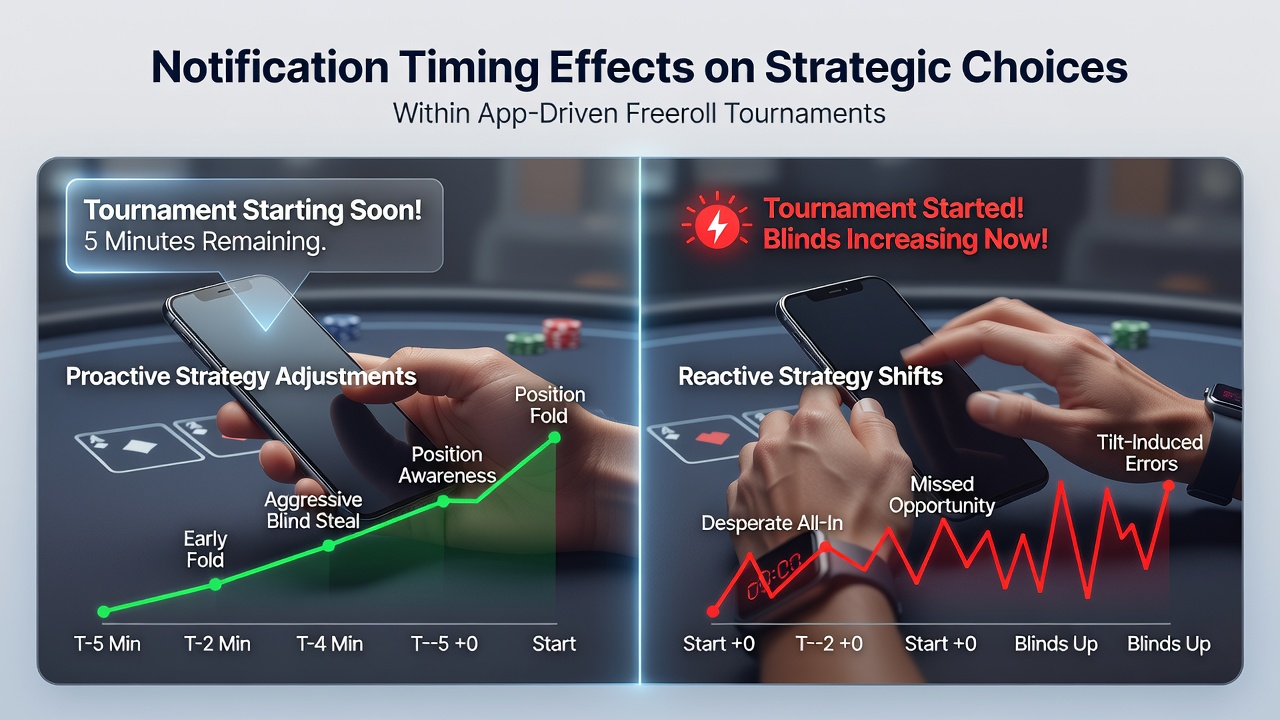Grafieken die timing van meldingen koppelen aan strategische keuzes in app-freerolls